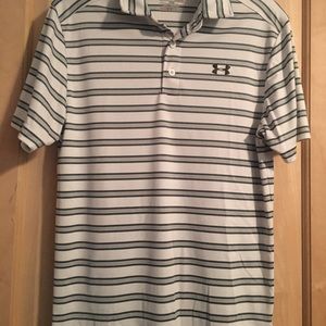 Men’s/Teen UnderArmour Striped Polo Size S 34-36